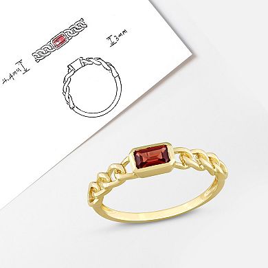 Stella Grace 14k Gold Garnet Link Ring