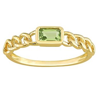 Stella Grace 14k Gold Peridot Link Ring