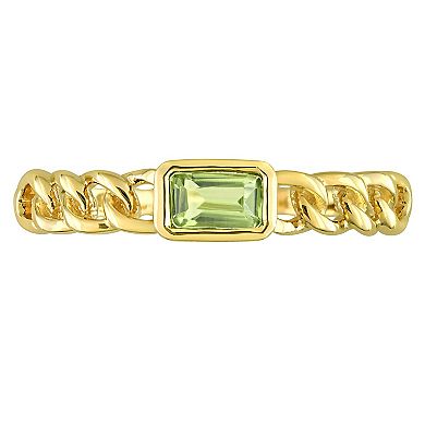 Stella Grace 14k Gold Peridot Link Ring