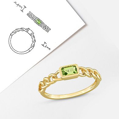 Stella Grace 14k Gold Peridot Link Ring