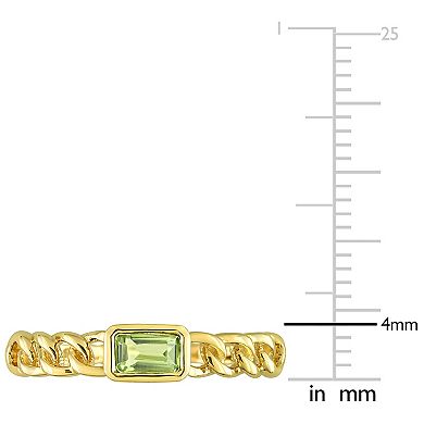 Stella Grace 14k Gold Peridot Link Ring