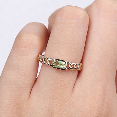 Stella Grace 14k Gold Peridot Link Ring