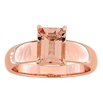 Stella Grace 14k Rose Gold Morganite Solitaire Ring