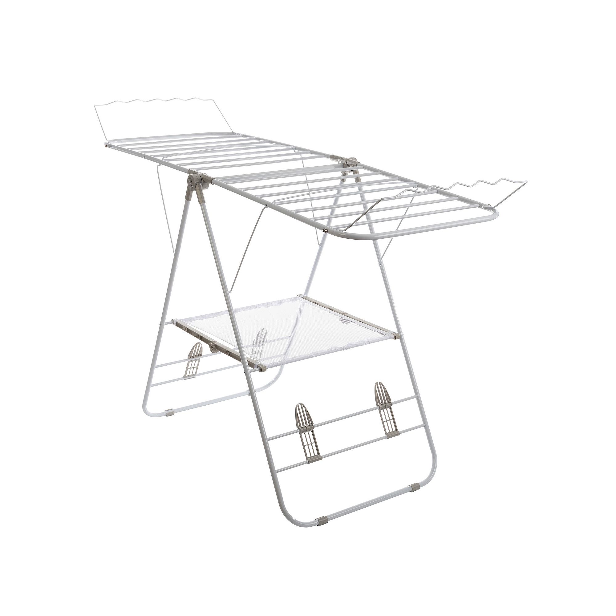 Everyday Home Foldable Clothes Drying Rack, Adult Unisex, White