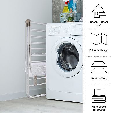 Everyday Home Foldable Clothes Drying Rack