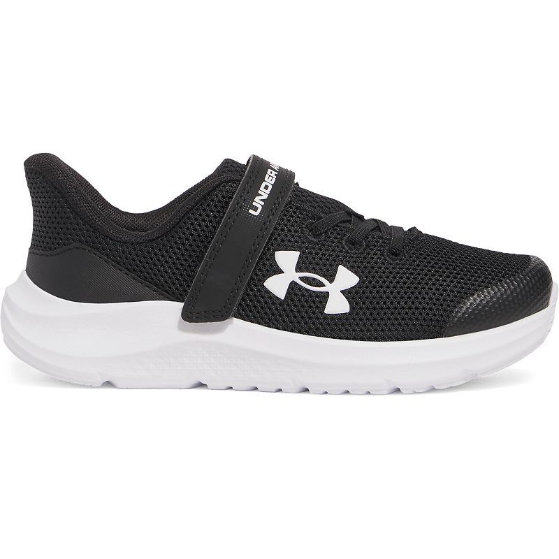 Under Armour Pre-School Pursuit 4 AC Kids' Running Shoes, Boy's, Size: 3, Black Black White