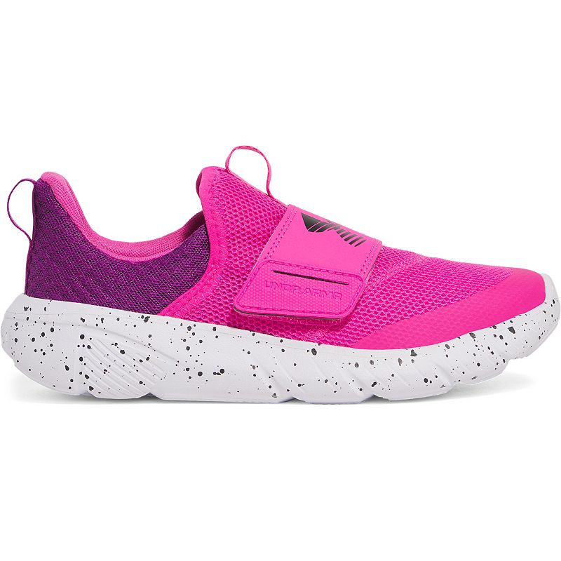Under Armour Grade School Flash Girls' Speckled Running Shoes, Girl's, Size: 4, Andromeda Purple