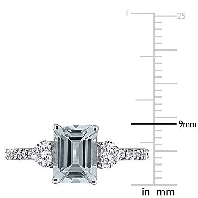 Stella Grace 14k White Gold Aquamarine & 3/8 Carat T.W. Diamond Engagement Ring