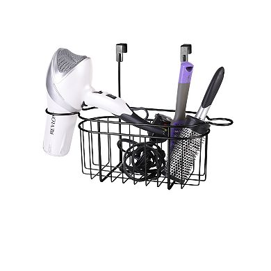 Bath Bliss Over the Cabinet Hair Tool Organizer - Matte Black