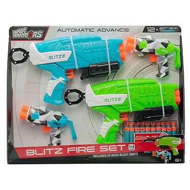 Buzz Bee Toys Air Warriors Blitz Fire Dart Blasters Set