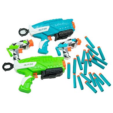 Buzz Bee Toys Air Warriors Blitz Fire Dart Blasters Set