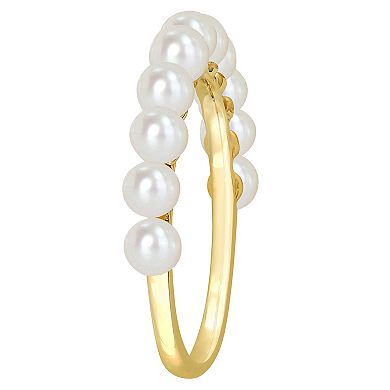 Stella Grace 14k Gold Freshwater Cultured Pearl Single Row Ring