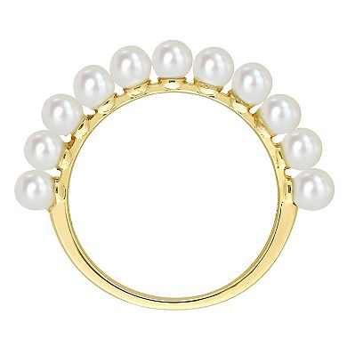Stella Grace 14k Gold Freshwater Cultured Pearl Single Row Ring