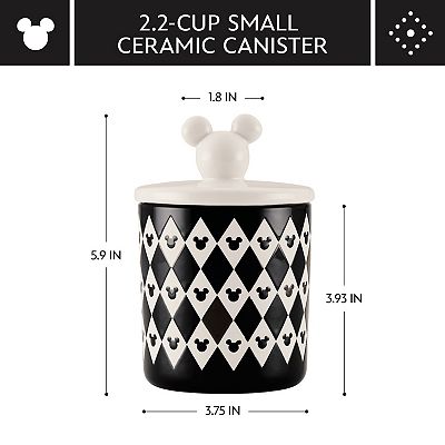 Disney Home Disney's Mickey Mouse Monochrome Small Ceramic Canister