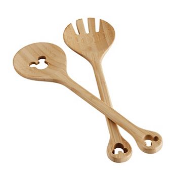 Disney Home Disney's Mickey Mouse Monochrome 2 pc Bamboo Salad Server Set