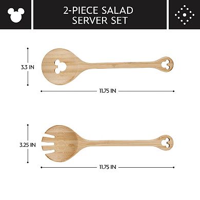 Disney Home Disney's Mickey Mouse Monochrome 2-pc. Bamboo Salad Server Set