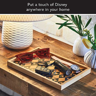 Disney Home Disney's Mickey Mouse Monochrome Small Bamboo Serving Tray