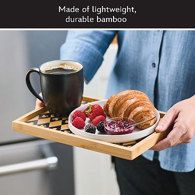 Disney Home Disney's Mickey Mouse Monochrome Small Bamboo Serving Tray