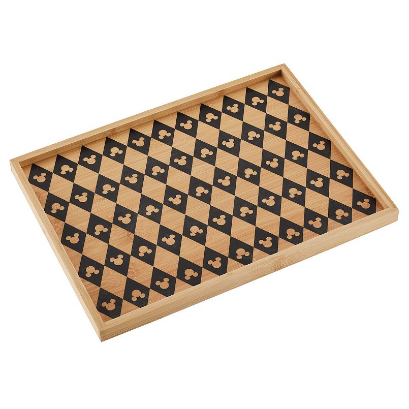 Disney Home Monochrome Large Bamboo Serving Tray