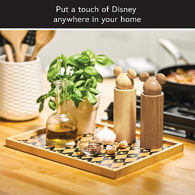 Disney Home Disney's Mickey Mouse Monochrome Large Bamboo Serving Tray