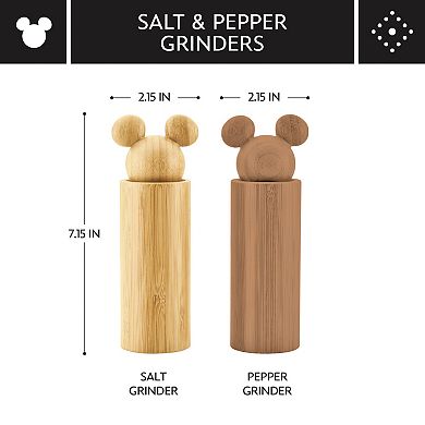 Disney Home Disney's Mickey Mouse Monochrome Bamboo Salt and Pepper Grinders