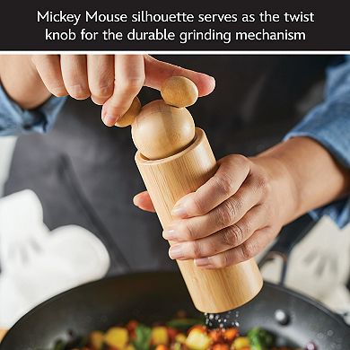 Disney Home Disney's Mickey Mouse Monochrome Bamboo Salt and Pepper Grinders