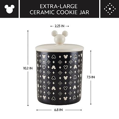 Disney Home Disney's Mickey Mouse Monochrome Extra Large Ceramic Canister with Lid