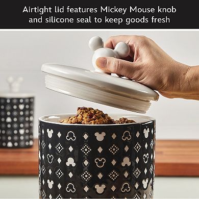 Disney Home Disney's Mickey Mouse Monochrome Extra Large Ceramic Canister with Lid