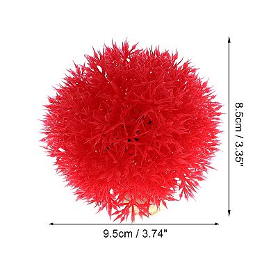 1 Pcs Fish Tank Plants Decorations Artificial Aquarium Grass Ball 3.35"x3.74"