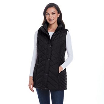Women's Weathercast Mixed Quilted Longline Vest