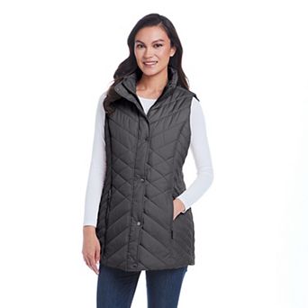 Women's Weathercast Mixed Quilted Longline Vest