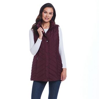 Women's Weathercast Mixed Quilted Longline Vest