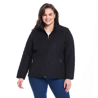 Plus Size Weathercast Quilted Jacket with Side Stretch