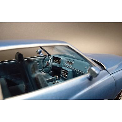 Round 2 MPC: 1:25 Scale Model Kit - 1980 Chevy Monte Carlo Class Action - 110 Parts, Includes Chopper & Trailer, Unpainted Replica Classic Car Building Kit