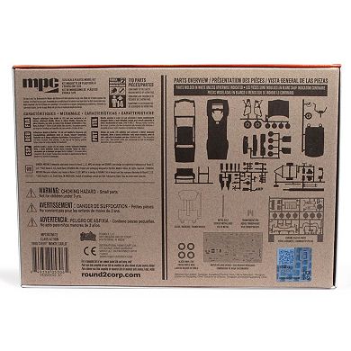 Round 2 MPC: 1:25 Scale Model Kit - 1980 Chevy Monte Carlo Class Action - 110 Parts, Includes Chopper & Trailer, Unpainted Replica Classic Car Building Kit