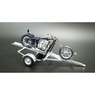 Round 2 MPC: 1:25 Scale Model Kit - 1980 Chevy Monte Carlo Class Action - 110 Parts, Includes Chopper & Trailer, Unpainted Replica Classic Car Building Kit