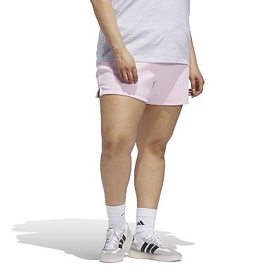 Plus Size adidas Essentials Small Logo Feel Cozy Fleece Shorts