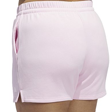 Plus Size adidas Essentials Small Logo Feel Cozy Fleece Shorts