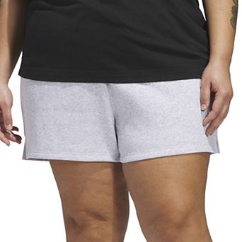 Plus Size adidas Essentials Small Logo Feel Cozy Fleece Shorts