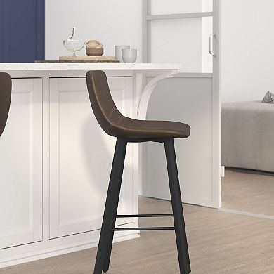 Flash Furniture Caleb 2 pc Armless Commercial Grade Barstools