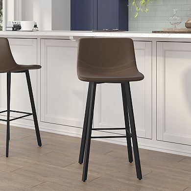 Flash Furniture Caleb 2 pc Armless Commercial Grade Barstools