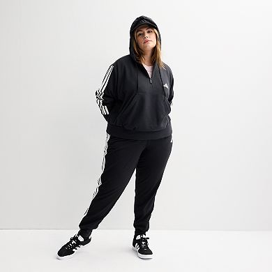Women's adidas Essentials 3-Stripes Quarter-Zip Hoodie