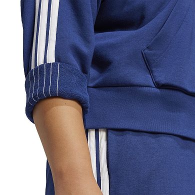 Women's adidas Essentials 3-Stripes Quarter-Zip Hoodie