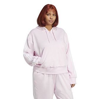 Women's adidas Essentials 3-Stripes Quarter-Zip Hoodie