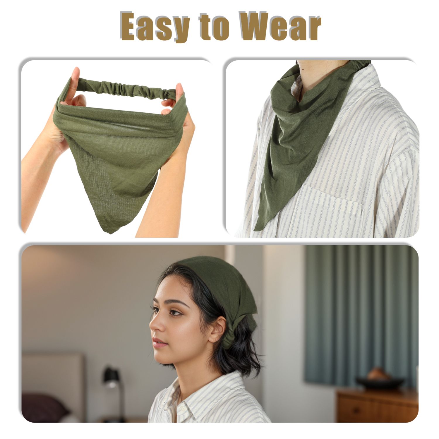 24PCS Fashion Scarves For Women - Multifunctional Silk-like Neck Scarves, Headbands, Bag Accessories