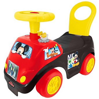Disney's Mickey Mouse Lights 'N' Sounds Ride-On Push Toy Car by Kiddieland