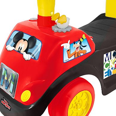 Disney's Mickey Mouse Lights 'N' Sounds Ride-On Push Toy Car by Kiddieland