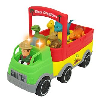 Kiddieland Dinosaur Adventure Safari Toy Truck 7 pc Playset