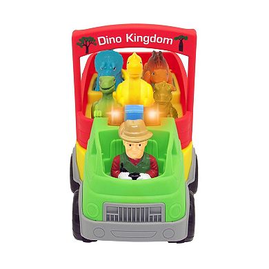 Kiddieland Dinosaur Adventure Safari Toy Truck 7-Piece Playset