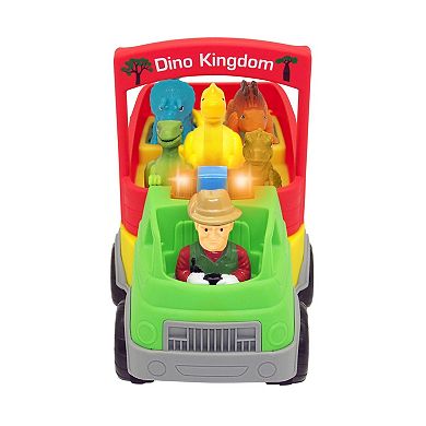 Kiddieland Dinosaur Adventure Safari Toy Truck 7-Piece Playset